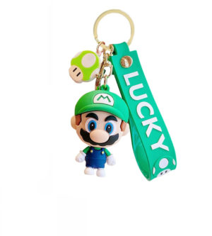 Μπρελόκ με αλυσιδα Super Mario 3D με πράσινο καπέλο