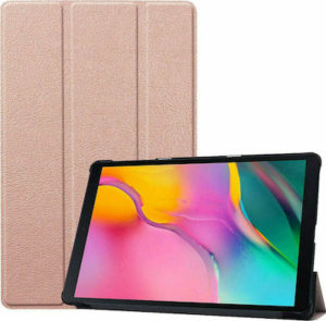 Trifold Flip Cover Δερματίνης Ροζ Χρυσό (Galaxy Tab S7+)