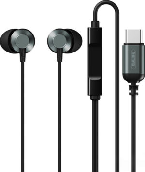 Remax RM-512a In-ear Handsfree με Βύσμα USB-C Μαύρο