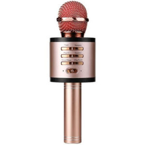 Ασύρματο Μικρόφωνο Karaoke V9 σε Ροζ Χρυσό Χρώμα