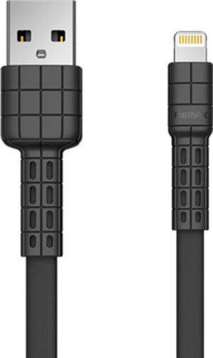 Remax Flat USB to Lightning Cable Μαύρο 1m (Armor)