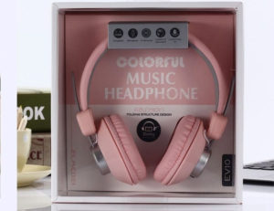 Elmcoei ev10 Αναδιπλούμενα Ενσύρματα Στερεοφωνικά ακουστικά Pink