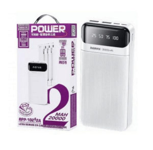 Remax RPP-102 Power Bank 20000mAh με 4 Θύρες USB-A Λευκό