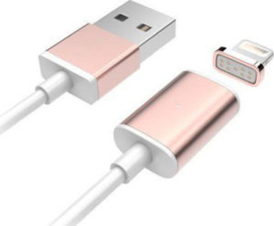 Regular / Magnetic USB to Lightning Cable Ροζ Χρυσό 1m (ET-MC06)