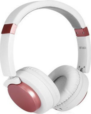 SY - BT1603W Αναδιπλούμενο ακουστικό Bluetooth Λευκά / Ροζ