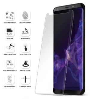 Samsung Galaxy S9 Plus Tempered Glass, 5D Full Coverage Clear