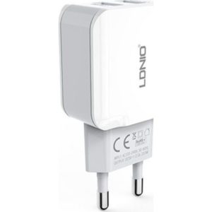 Ldnio 2x USB Wall Adapter Λευκό (A2202)