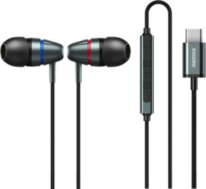 Remax RM-660A In-ear Handsfree με Βύσμα USB-C Μαύρο