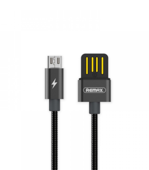Καλώδιο Φόρτισης & Μεταφοράς Δεδομένων USB Flat 1m Micro Usb REMAX RC-080m – Μαύρο