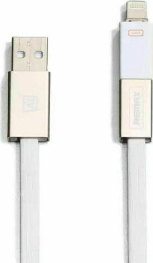 Remax Flat USB to Lightning / micro USB Cable Λευκό 1m (Shadow)