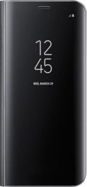 Θήκη Clear View Cover για Huawei P40 Lite/ Nova 6 SE/ Nova 7i - Μαύρο