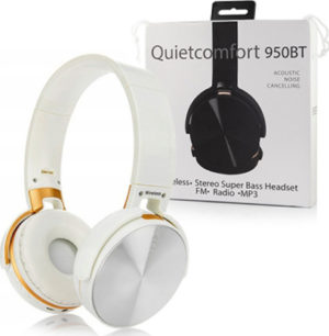 Quietcomfort 950BT Ασύρματα/Ενσύρματα Over Ear Ακουστικά με 15 ώρες Λειτουργίας Λευκά