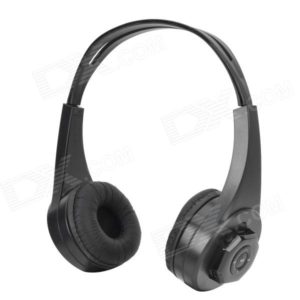 Qinyin MD-333 Multifunction MP3 Player Headset Headphone w/ TF Slot - Black