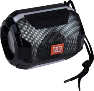T&G TG162 LED Stereo Portable Bluetooth Speaker with Subwoofer - Black