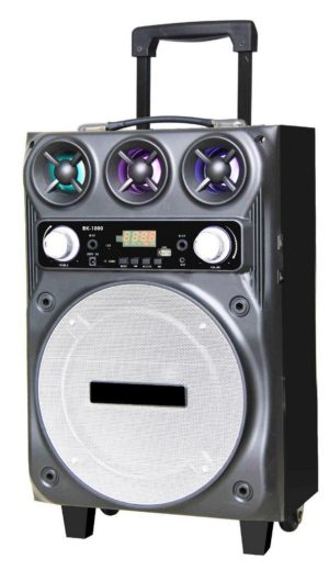 Φορητό Ηχοσύστημα Trolley BK-1001 10 30W Μαύρο με Θύρα Micro SD,USB, Bluetooth και Μικρόφωνο Karaoke