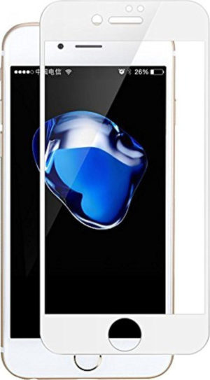 Full Face Tempered glass / Αντιχαρακτικό Γυαλί Πλήρους Οθόνης 3D Για iPhone 8 Plus / 7 Plus Άσπρο