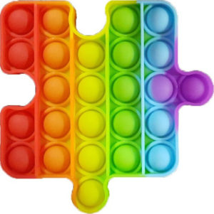 Push pop it Bubble Fidget Toy Stress Reliever rainbow colours Puzzle Tetris