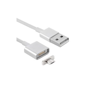 Μαγνητικό καλώδιο φόρτισης και δεδομένων USB 2.0 to micro USB ( 1m) -Γκρι.
