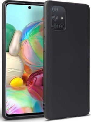 Soft Matt Case Gel TPU Cover for Samsung Galaxy A71 - Μαύρο