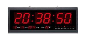 Μεγάλο Ψηφιακό Ρολόι Τοίχου – Πινακίδα LED με Θερμόμετρο και Ημερολόγιο Jumbo Clock OEM TL4819