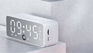 Ασύρματο Bluetooth Ηχείο KIMISO K-12 με Ρολόι & USB / TF Card / FM Radio Άσπρο