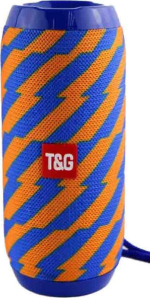 TG117 Portable Bluetooth Stereo Speaker with Built-in MIC, Support Hands-free Calls & TF Card & AUX IN & FM, Bluetooth Distance: 10m(Blue/Orange)