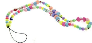 Διακοσμητικό Λουράκι με πολύχρωμες Χάντρες SMILE Jewelry για κινητό - 40cm M580