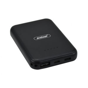 Andowl MagSafe Power Bank 6000mAh με Θύρα USB-A και Θύρα USB-C Μαύρο