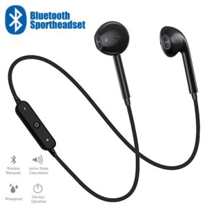 Sport Stereo Bluetooth V4.1 S6 Wireless Headphone Earbuds with Mic Black