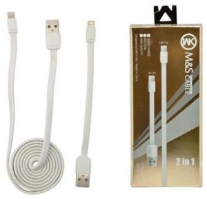 WK M & S 2 σε 1 καλώδιο δεδομένων υψηλής ταχύτητας φόρτισης WDC-009 Φωτισμός, Micro USB