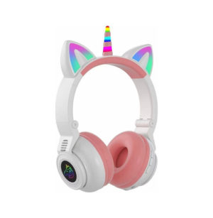 Unicorn STN27 Ασύρματα Bluetooth Over Ear Ακουστικά με 7 ώρες Λειτουργίας Λευκά
