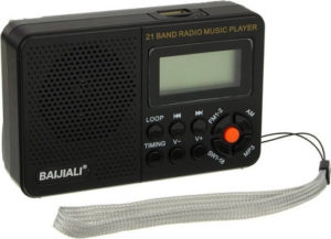 Baijiali BJL166 Φορητό Ραδιόφωνο Επαναφορτιζόμενο με USB Μαύρο
