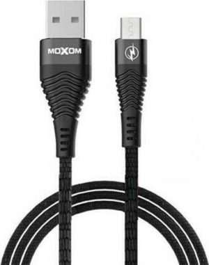 Moxom MX-CB31 LED USB 2.0 to micro USB Cable Μαύρο 1m (MX-CB31)