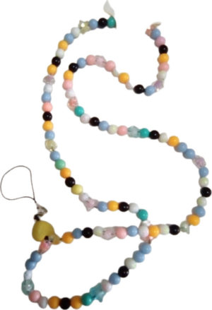 Διακοσμητικό Λουράκι με Χάντρες Fashion Jewelry για κινητό - μικρές χάντρες rainbow colours M201