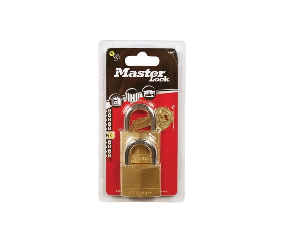 Masterlock - ΣΕΤ 2 λουκέτα μπρούτζινα 20mm με ίδιο κλειδί 120220112