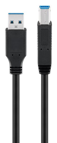 GOOBAY καλώδιο USB 3.0 SuperSpeed σε USB Type B 93654, 3m, μαύρο 93654