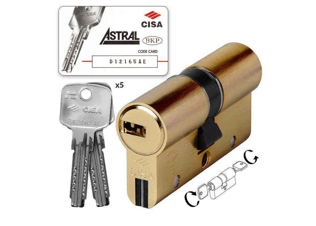 Cisa Αφαλός για Τοποθέτηση σε Κλειδαριά 28-34mm σε Χρυσό Χρώμα 0A3S1.06