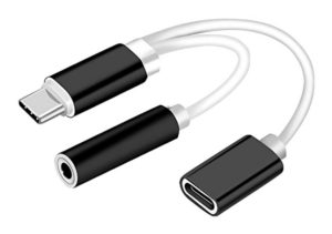 POWERTECH αντάπτορας USB-C σε USB-C & 3.5mm θηλυκό CAB-UC030, λευκός CAB-UC030
