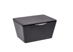 Wenko - Κουτί μπάνιου με καπάκι Brasil μαύρο 19x15,5x10cm 226021121