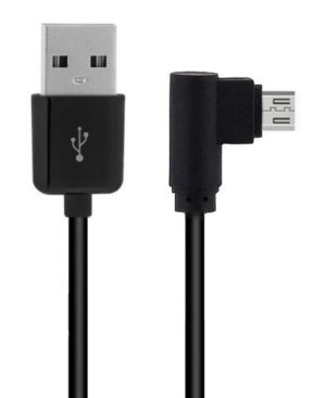 POWERTECH καλώδιο USB σε USB Micro 90° CAB-U126, Dual Easy, 3m, μαύρο CAB-U126
