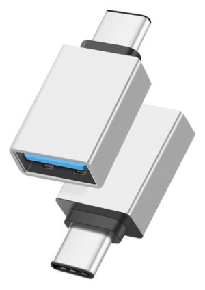 POWERTECH αντάπτορας USB-C αρσενικό σε USB 3.0 θηλυκό PTH-062, ασημί PTH-062