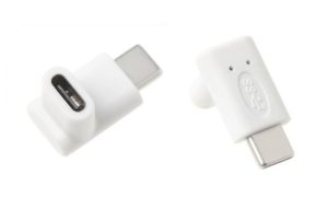 POWERTECH αντάπτορας USB-C αρσενικό σε θηλυκό CAB-U099, 90°, λευκός CAB-U099