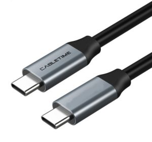 CABLETIME καλώδιο USB Type-C CMCM60, 60W, 3A, 4K, 1m, γκρι 5210131038017