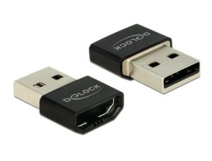 DELOCK αντάπτορας USB σε HDMI-A θηλυκό 65680, μαύρος 65680
