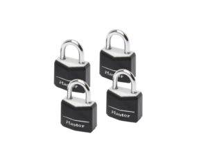 Masterlock - Σετ 4 λουκέτα 20mm με κάλυμμα προστασίας και ασορτί κλειδιά 912020112