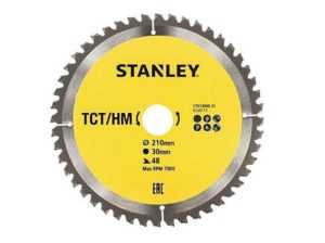 STANLEY - Δίσκος ξύλου με δοντι 48, τρύπα 30mm και διάμετρο 210mm STA13045-XJ