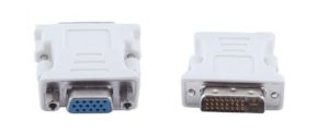 POWERTECH αντάπτορας VGA σε DVI-I 24+5 CAB-G019, λευκός CAB-G019