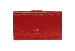 Lavor Μικρό Δερμάτινο Γυναικείο Πορτοφόλι με RFID 1-6019 Red