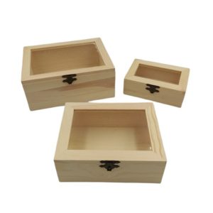 Ξύλινα αλουστράριστα κουτιά decoupage 3 τμχ 20601185