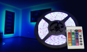 LED Ταινία Αδιάβροχη 5 Μέτρων RGB 12V με Χειριστήριο (5050)